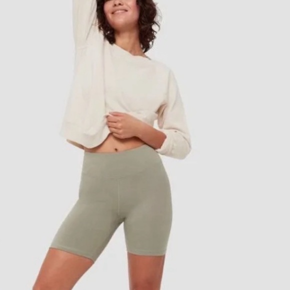 MATE the Label Pants - Mate the label organic stretch biker shorts Small Sage